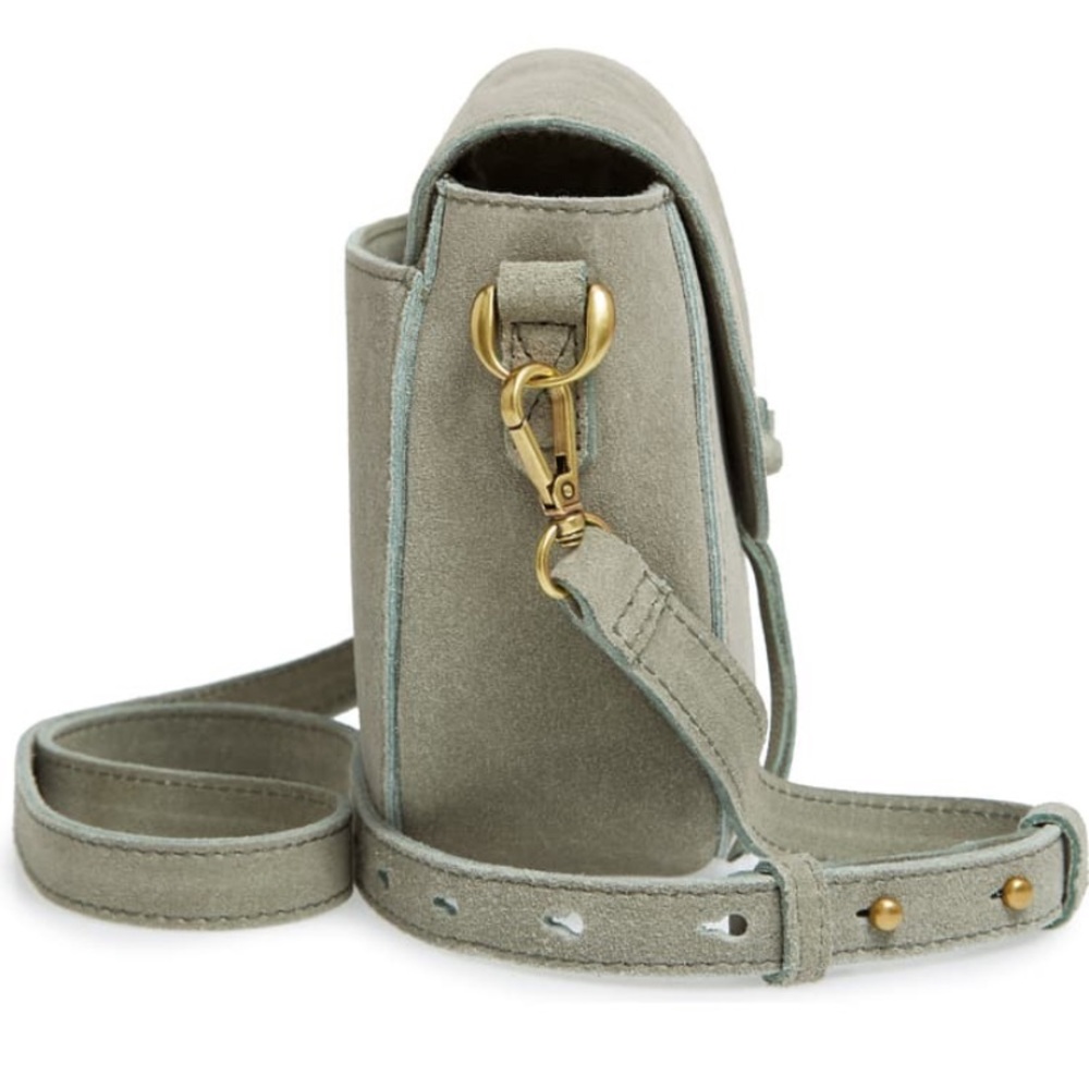 Madewell The Elsewhere Tie Saddlebag in Suede - Picture 5 of 9